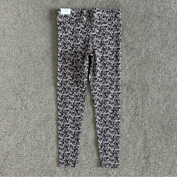 Aerie Leggings Chill Play Move Floral Pull On Stretch Waist Leggings Medium - Picture 9 of 10